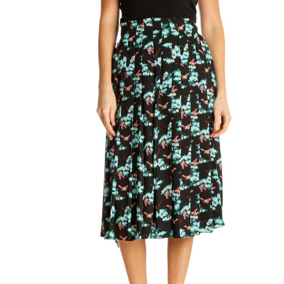 J. Crew Botanical Bees Pleated Midi Skirt - 4 - Picture 5 of 15